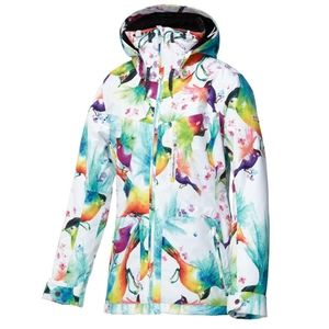 Roxy Wildlife Jacket Winter Coat Zip Snowboard Ski